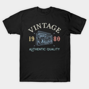 39 Years Old 1980 Vintage 39th Birthday Anniversary Gift T-Shirt